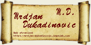 Mrđan Dukadinović vizit kartica